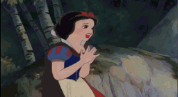 snow white scared running away
